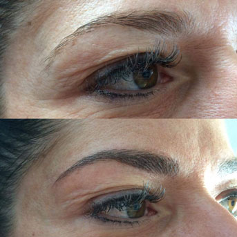Diamantica-Kundin nach der Permanent-Make-up Behandlung